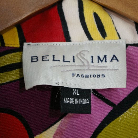 Bellissima Jean Jacket Size XL Abstract - Picture 5 of 7